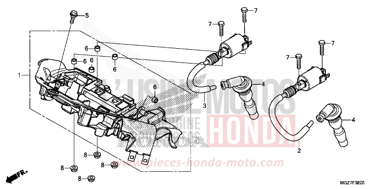 IGNITION COIL for CB500X ABS CANDY RUBY RED (R4) from 2014